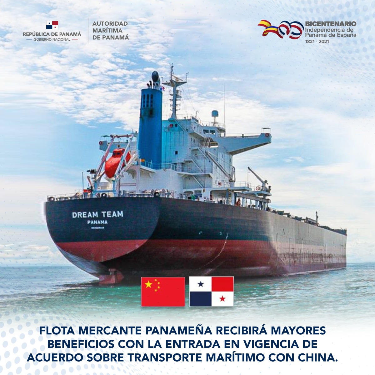 PANAMA RENEWS MARITIME TRANSPORT AGREEMENT WITH CHINA